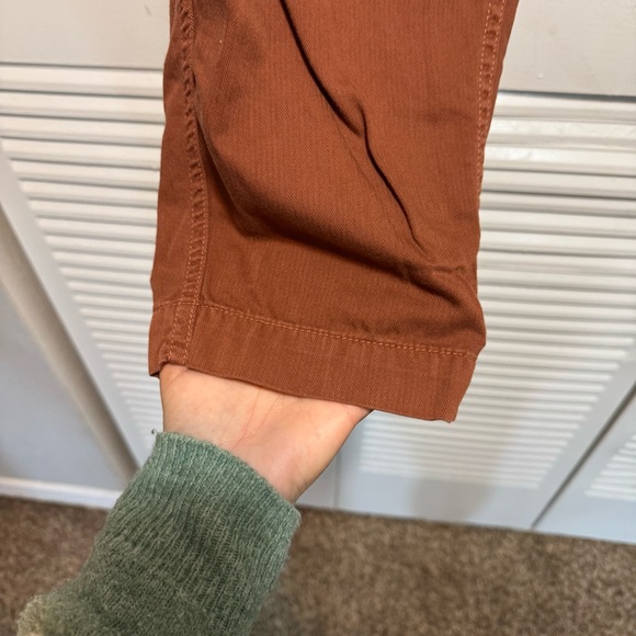 Sundry Rust Cotton Croft Pants High Waisted Button Fly Size 33x21 - Picture 2 of 8